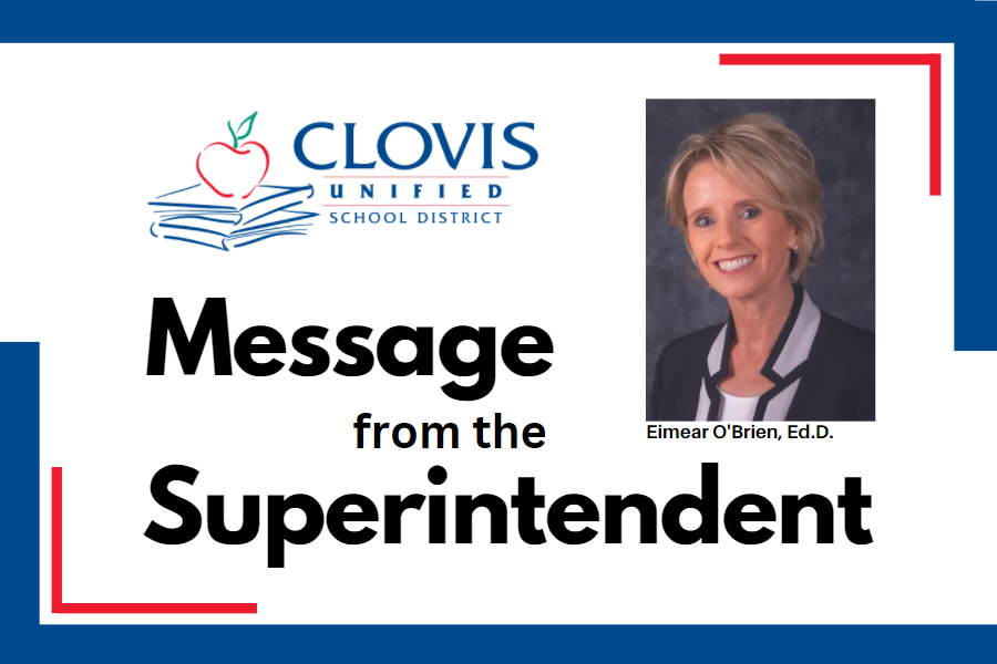 Message from the Superintendent, Dr. Eimear O'Brien, Ed.D.