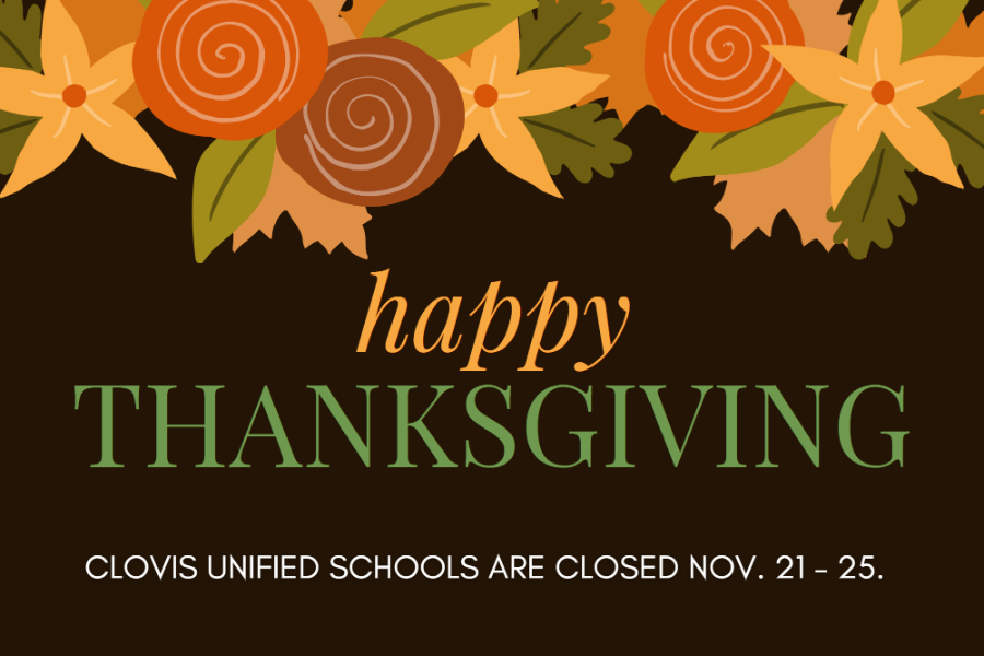 Happy Thanksgiving. CUSD is closed Nov. 21-25.