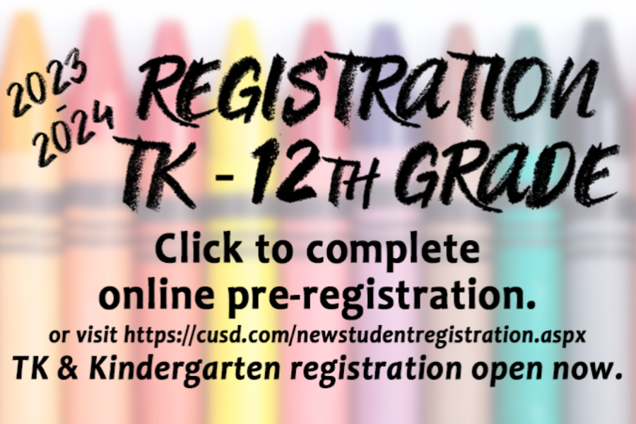 2023-24 Transitional Kindergarten through Twelfth Grade Online Pre-Registration: click here to complete pre-registration.